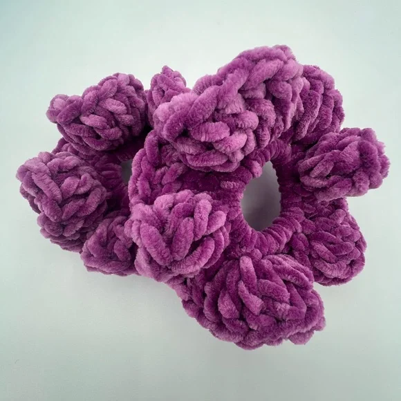 2 Oversized Scrunchie Hair Ties Crochet Handmade *Host Pick* - Picture 2 of 3